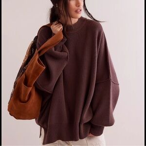 Free People easy street tunic chicory coffee size XL